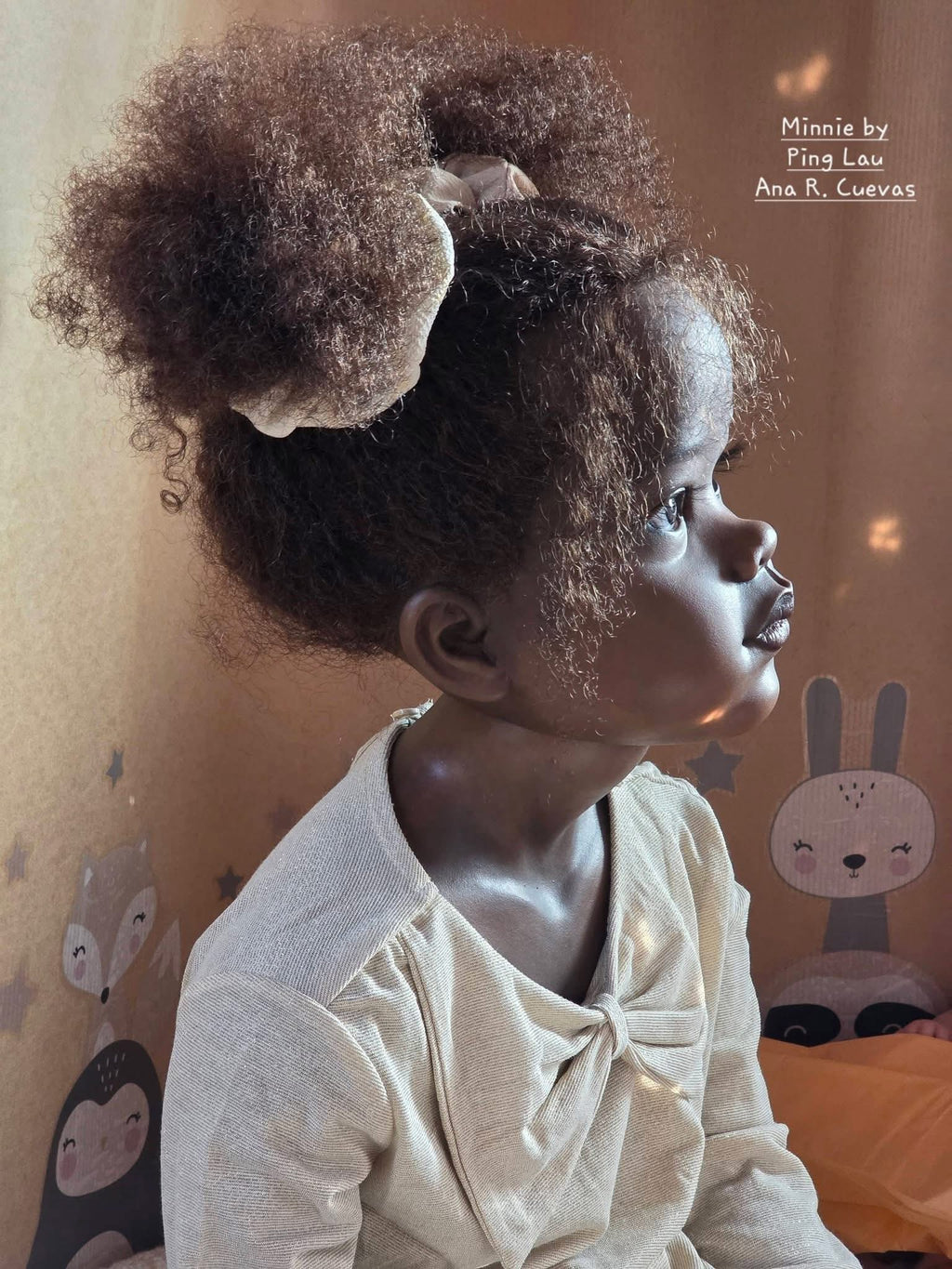 46inch Custom made Artist painted Reborn Baby Minnie With hand-rooted hair 2Versions