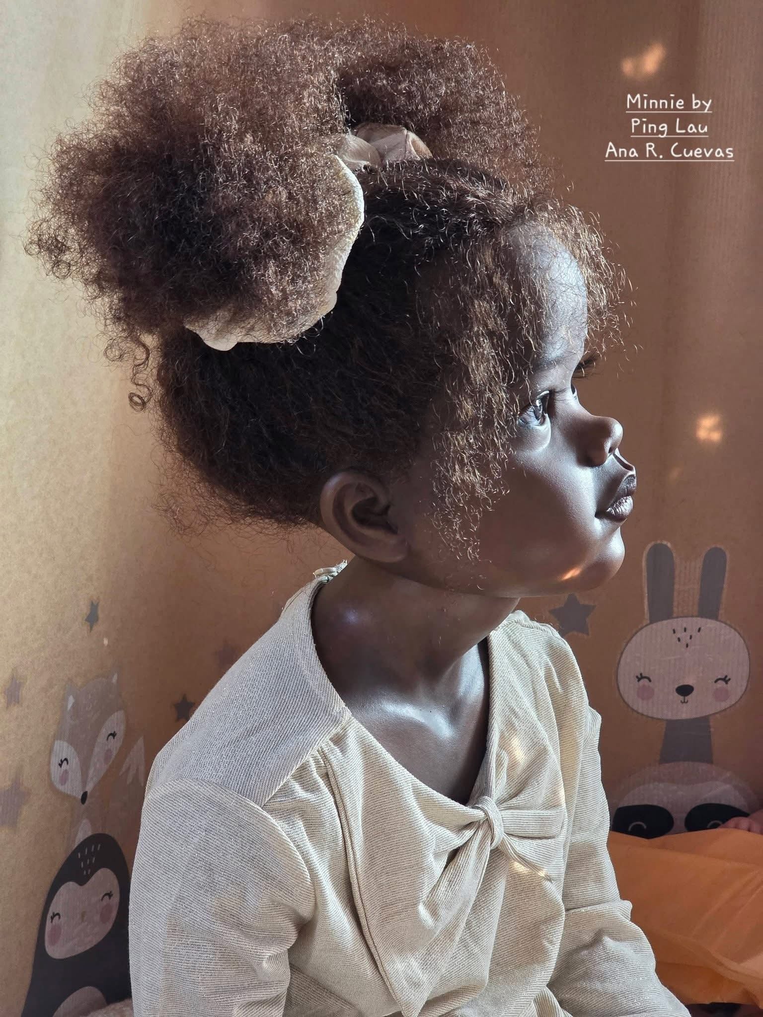 46inch Custom made Artist painted Reborn Baby Minnie With hand-rooted hair 2Versions