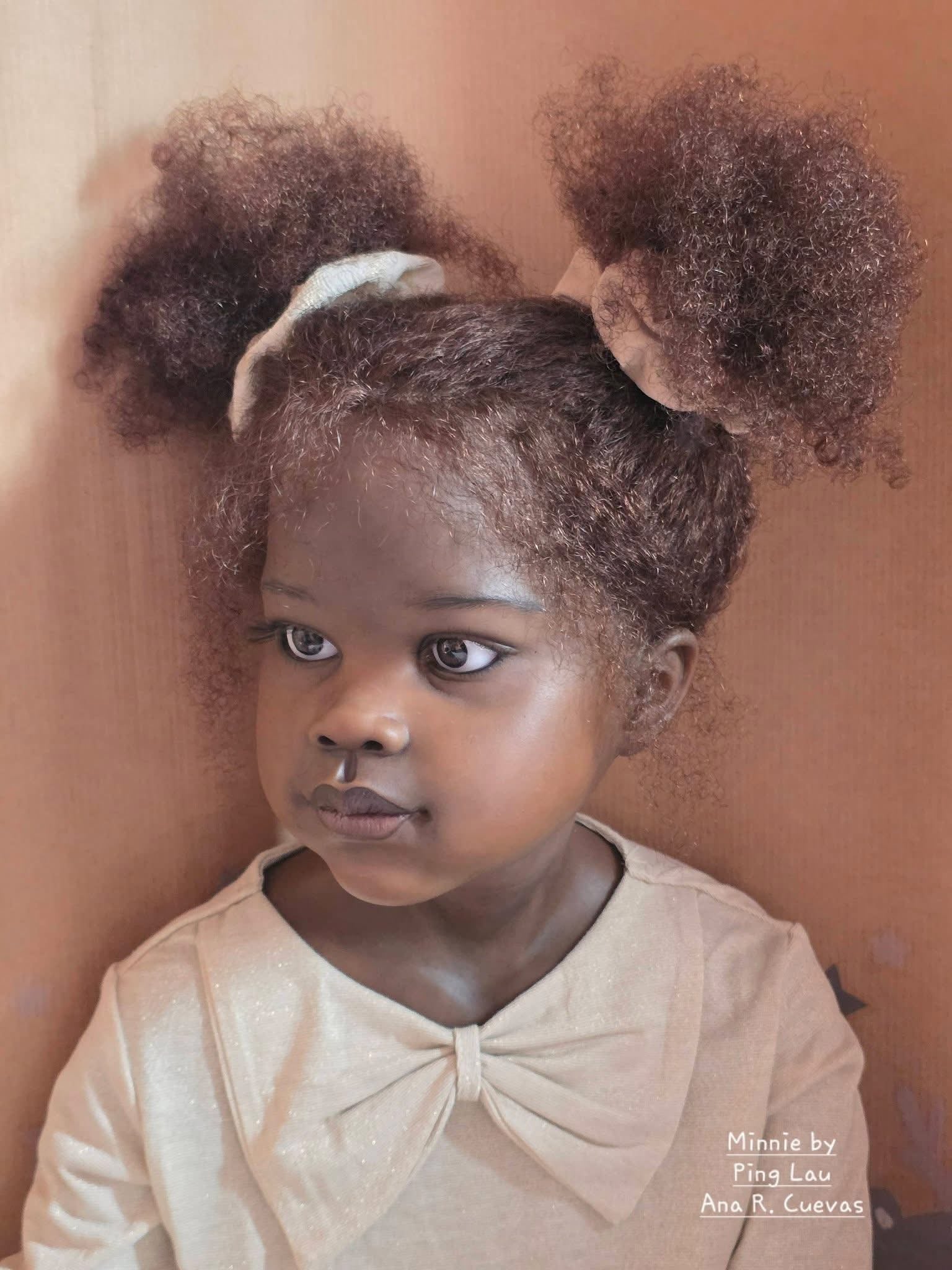 46inch Custom made Artist painted Reborn Baby Minnie With hand-rooted hair 2Versions