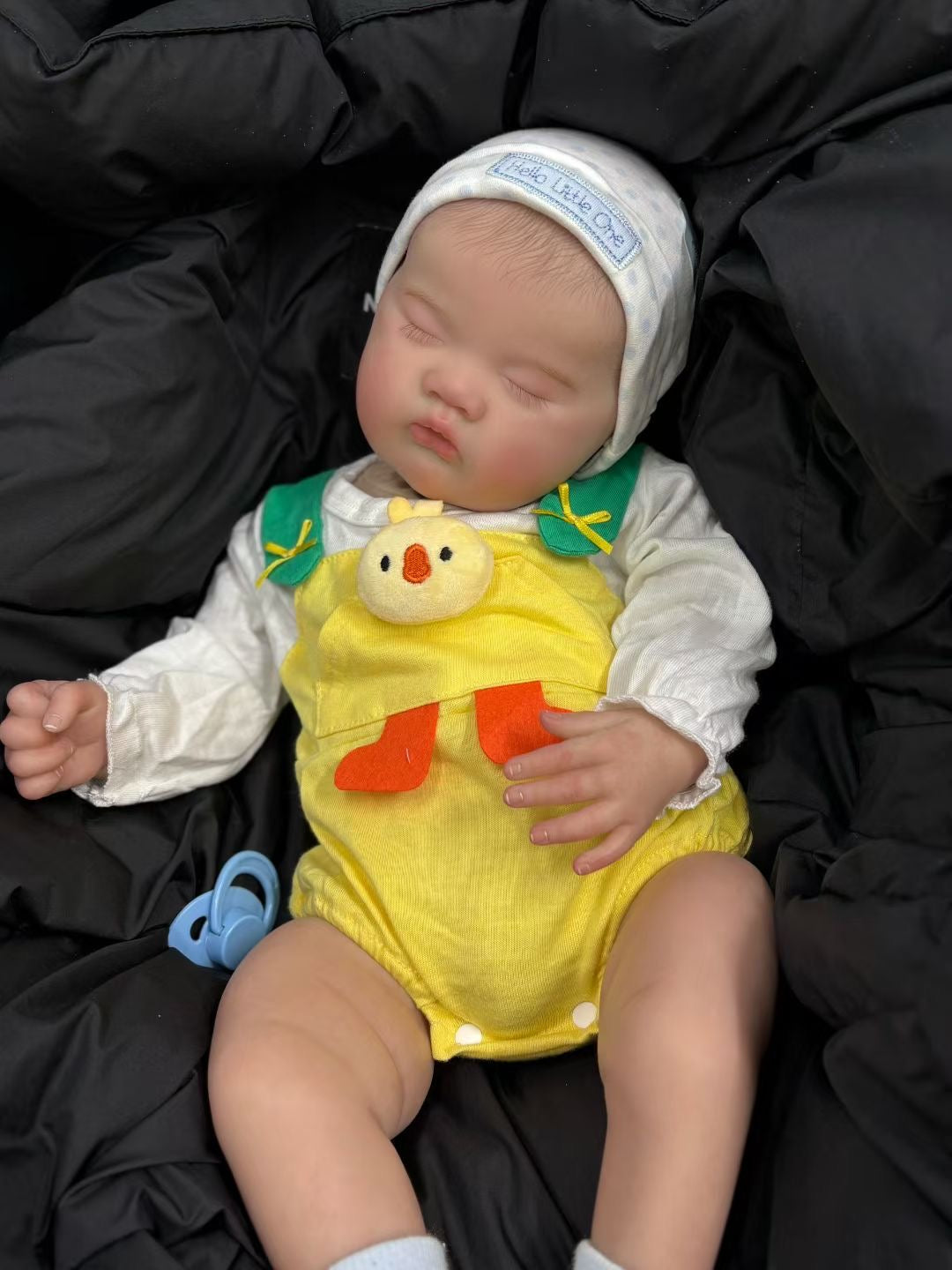 Custom Made Reborn Baby 21inch Ashia With Painted Hair Already Finished Hair With Cute Dress