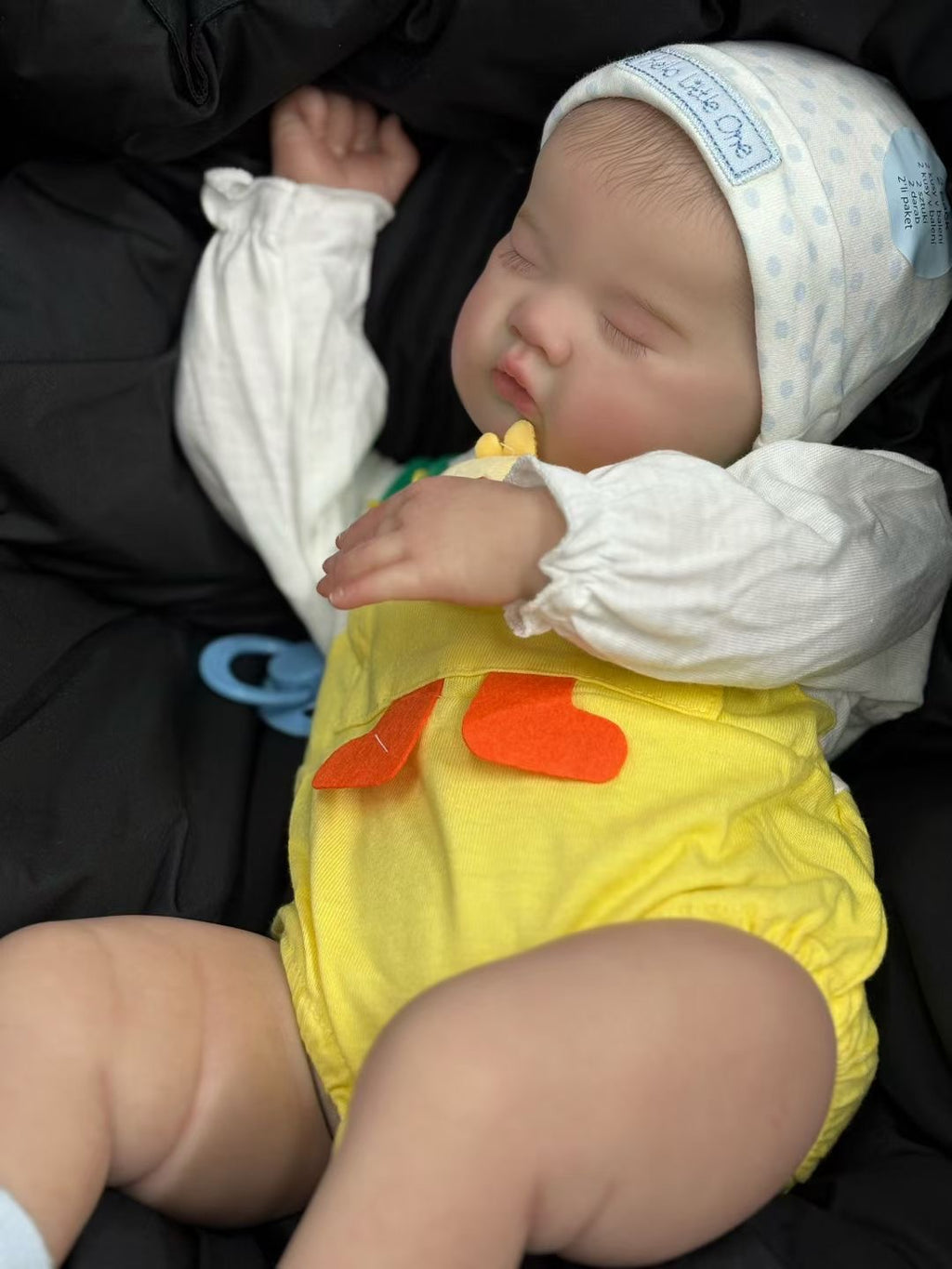 Custom Made Reborn Baby 21inch Ashia With Painted Hair Already Finished Hair With Cute Dress