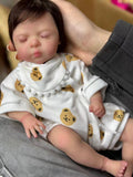 Custom Made 12 inch Reborn Baby Luna With Hand-rooted Hair Artist Genesis Painted Finished Doll With Cute Dress