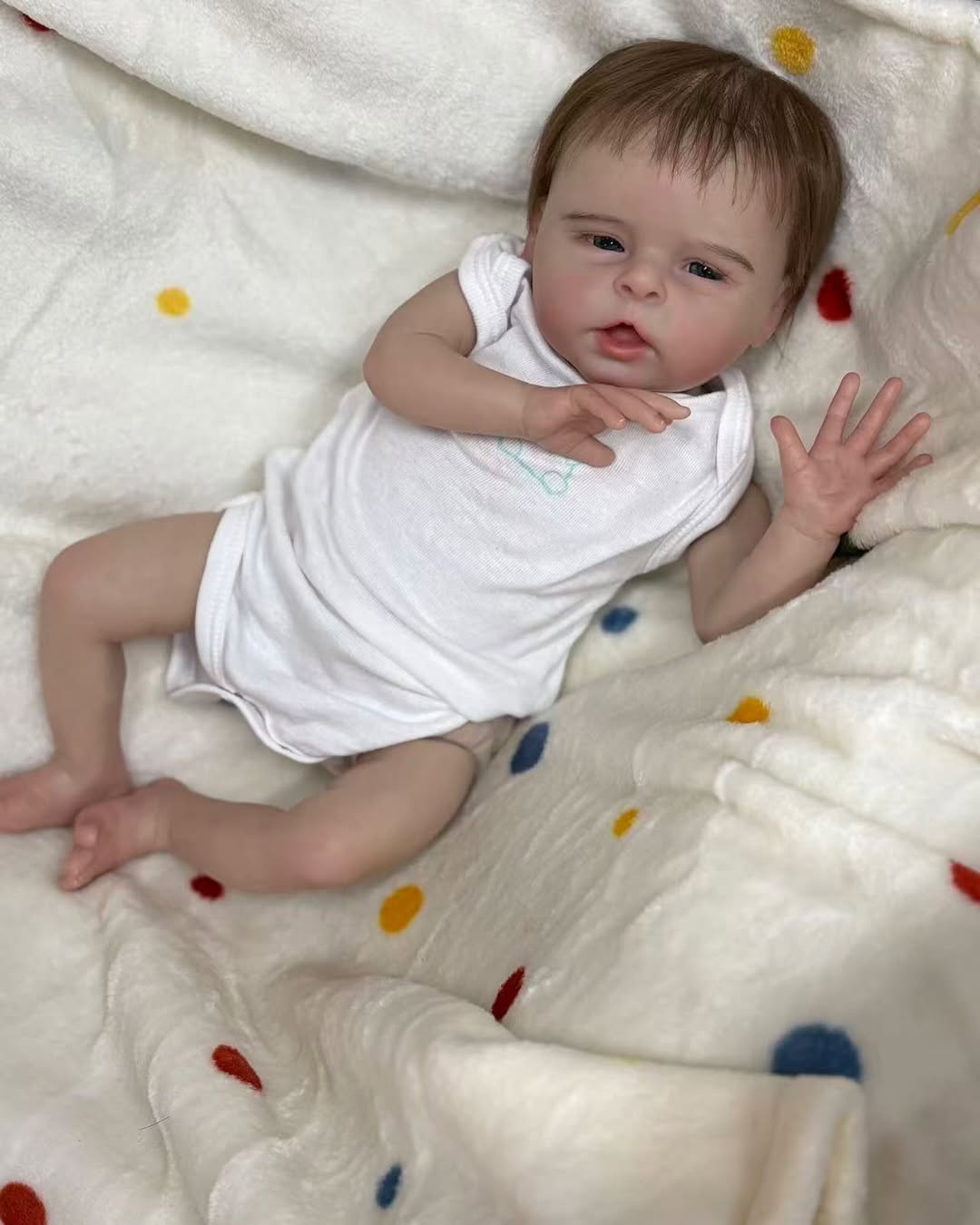 Custom Made 18inch Reborn Baby Levi Awake cute newborn Already Finished Doll With hand-rooted hair