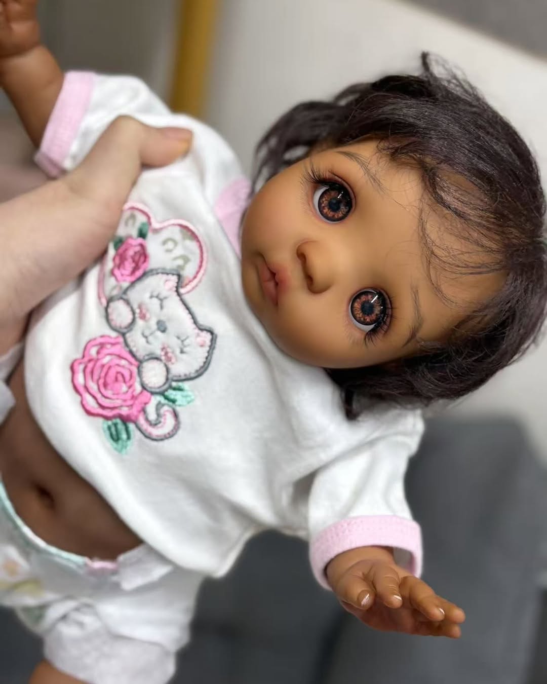 Artist Genesis Painted Custom Made Reborn baby Peeka 16 inch Newborn already finished doll with one belly plate