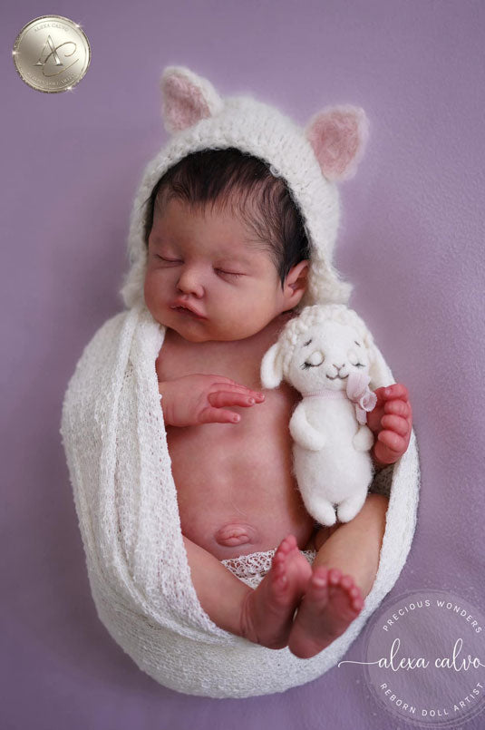 Pre-Order Ship in 30 days Angelina By Shi Mrofka 
19" UNFINISHED ReBorn Doll Kit w Full Limbs