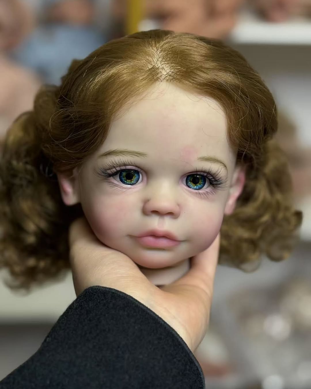 Custom Made Reborn Baby Maxi With Hand-Rooted Hair Painted Kit With Cloth Body Artist Genesis Painted