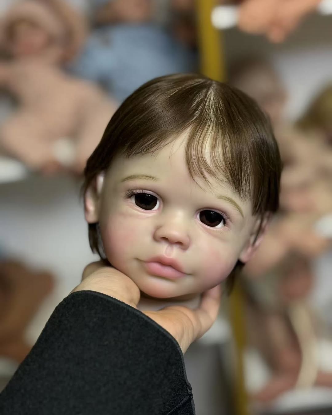 Custom Made Reborn Baby Maxi With Hand-Rooted Hair Painted Kit With Cloth Body Artist Genesis Painted