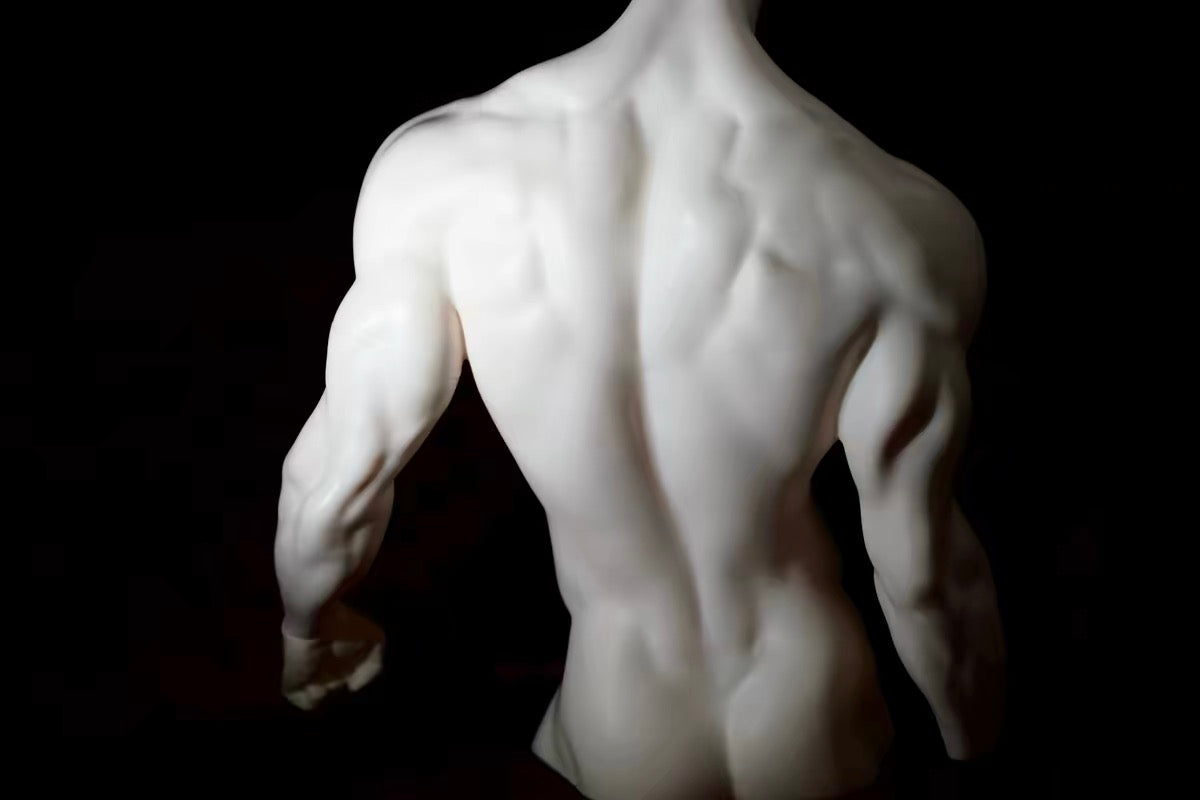 Custom Made 1/3 Scale Muscular Male BJD Torso Stand - 3 Points SD Doll Strong Man Body Bust Display Stand for Head Sculpt & Art Display
