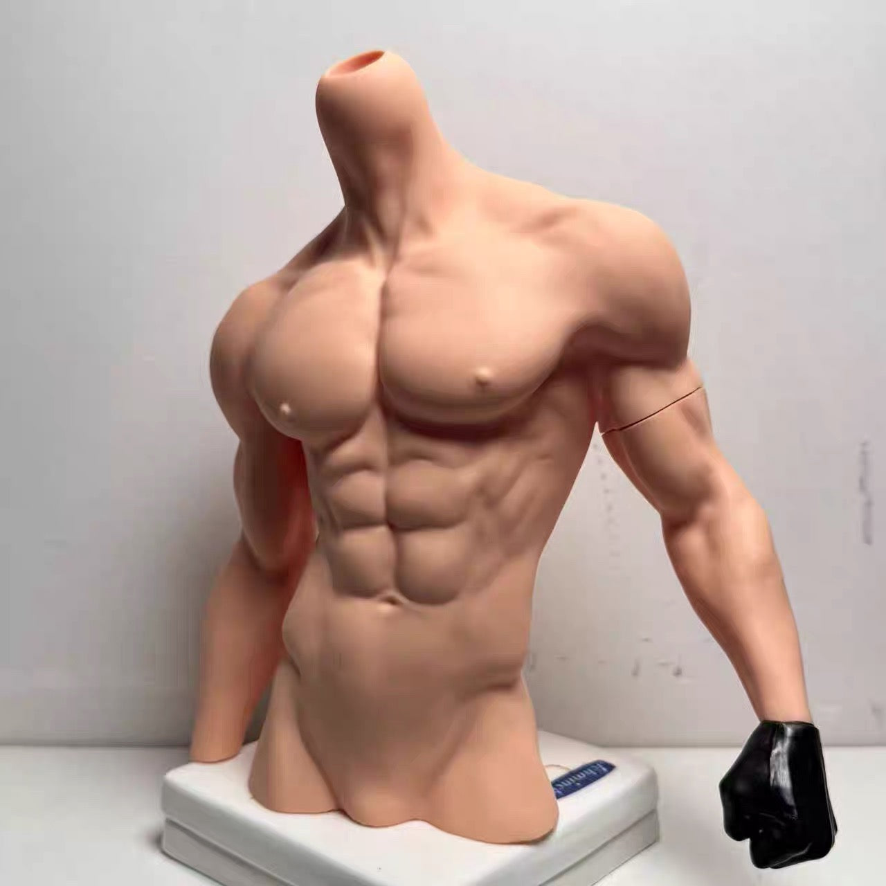 Custom Made 1/3 Scale Muscular Male BJD Torso Stand - 3 Points SD Doll Strong Man Body Bust Display Stand for Head Sculpt & Art Display