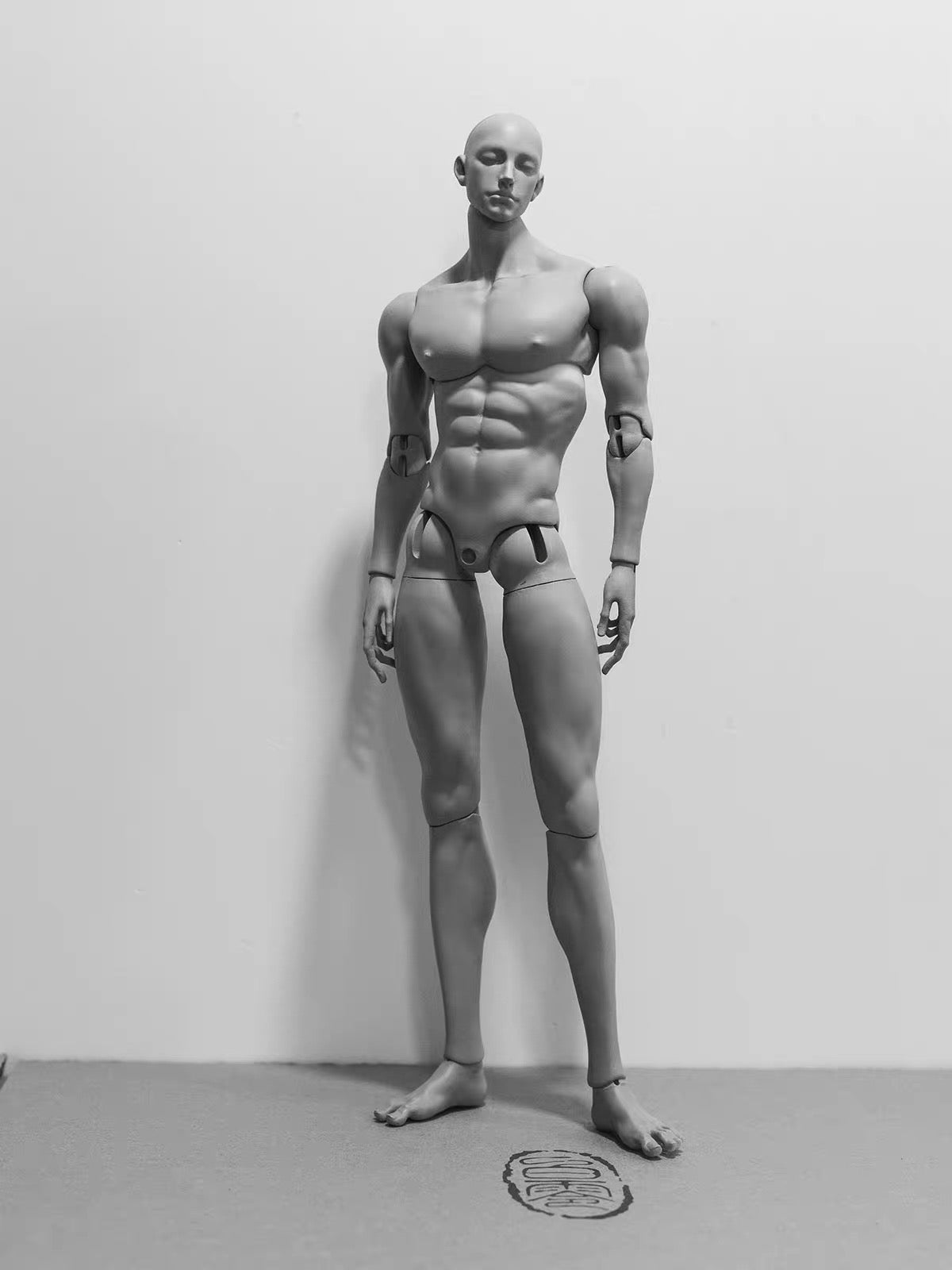 Custom Made 1/6 Scale 31cm Muscular Male BJD Doll Body - 3# Strong Uncle Style Resin Doll Body with Head Sculpt, Multiple Skin Tones for Custom Art Doll & Collectors