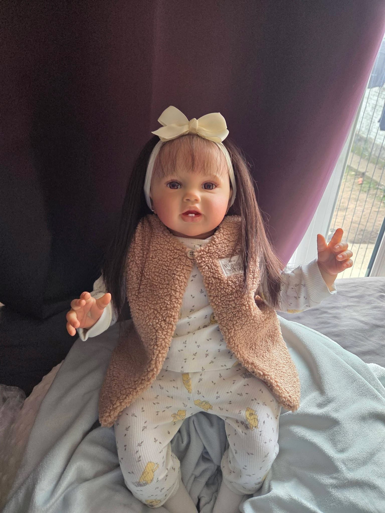 Custom Made 24inch Handmade Long Hair Real Toddler Girl Reborn Baby Doll Lottie Finished Doll
