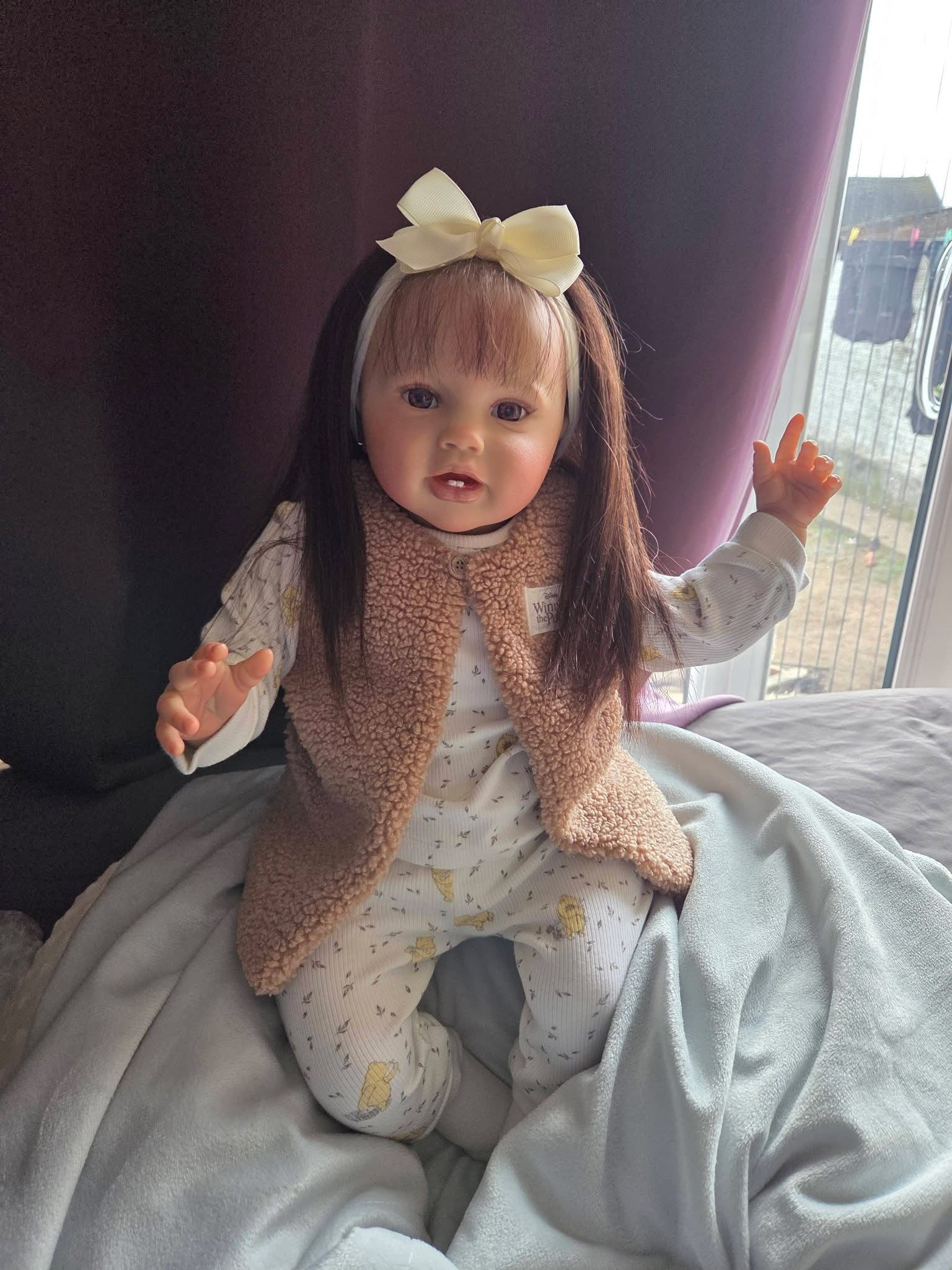 Custom Made 24inch Handmade Long Hair Real Toddler Girl Reborn Baby Doll Lottie Finished Doll