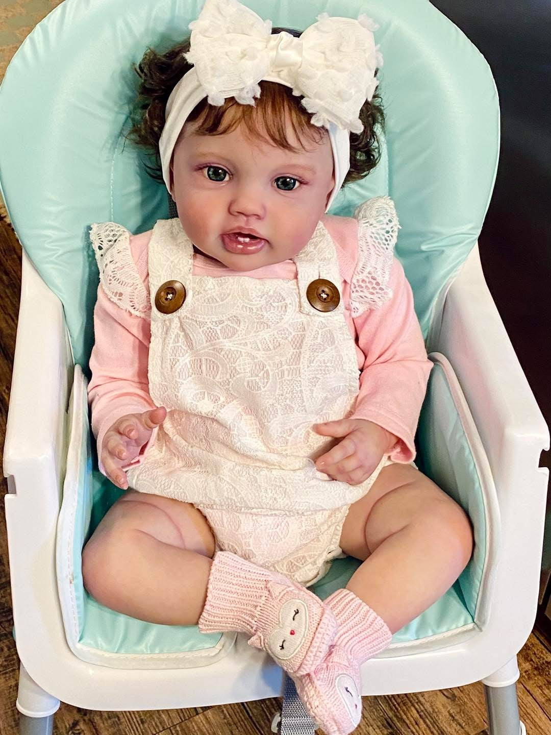 Custom Made 24inch Handmade Brown Hair Real Toddler Girl Reborn Baby Doll Lottie Finished Doll