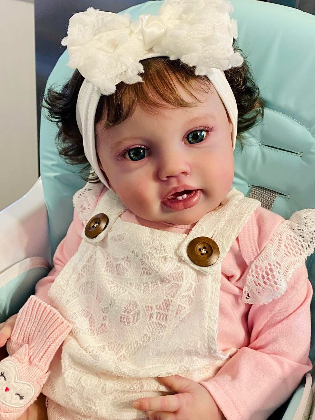 Custom Made 24inch Handmade Brown Hair Real Toddler Girl Reborn Baby Doll Lottie Finished Doll