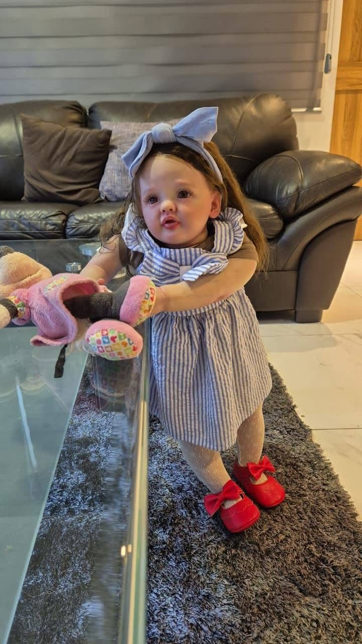 Handmade Custom Made Realistic Reborn Baby Doll Betty - 28inch Lifelike Silicone Baby with Hand-Rooted Hair