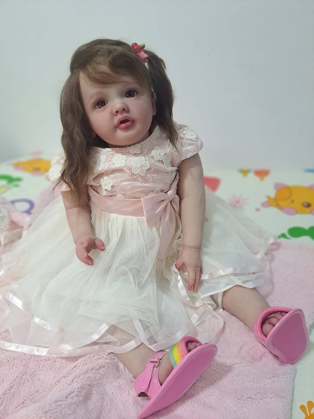 Handmade Custom Made Realistic Reborn Baby Doll Betty - 28inch Lifelike Silicone Baby with Hand-Rooted Hair
