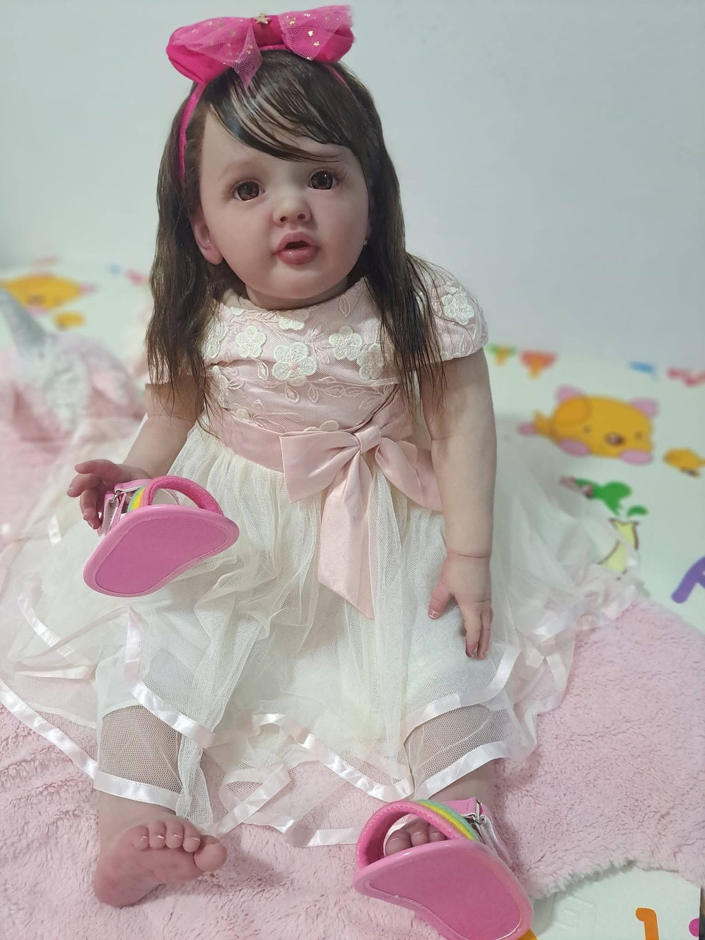 Handmade Custom Made Realistic Reborn Baby Doll Betty - 28inch Lifelike Silicone Baby with Hand-Rooted Hair