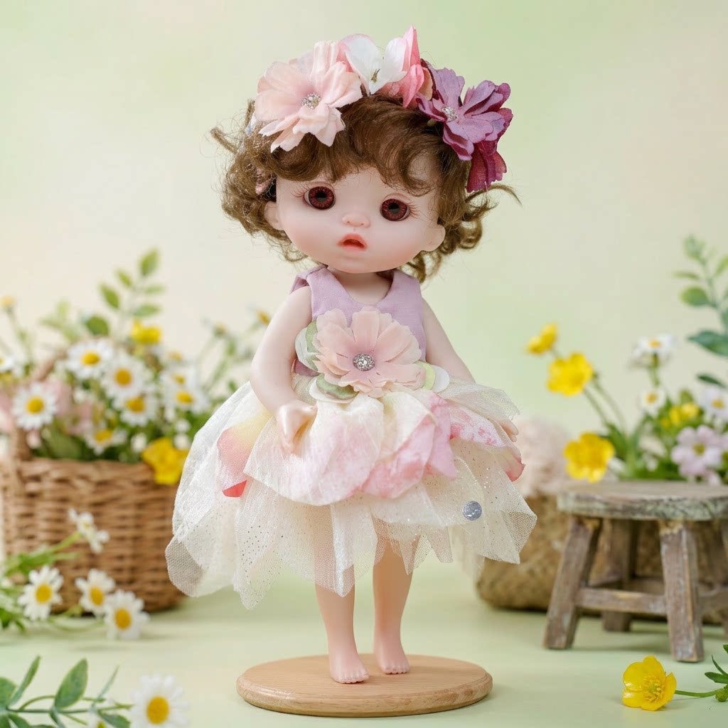 10" Reborn Baby Doll - Soft Vinyl Realistic Newborn Doll with Purple Acrylic Eyes | Hand-Flocked Hair | Gift Boxed