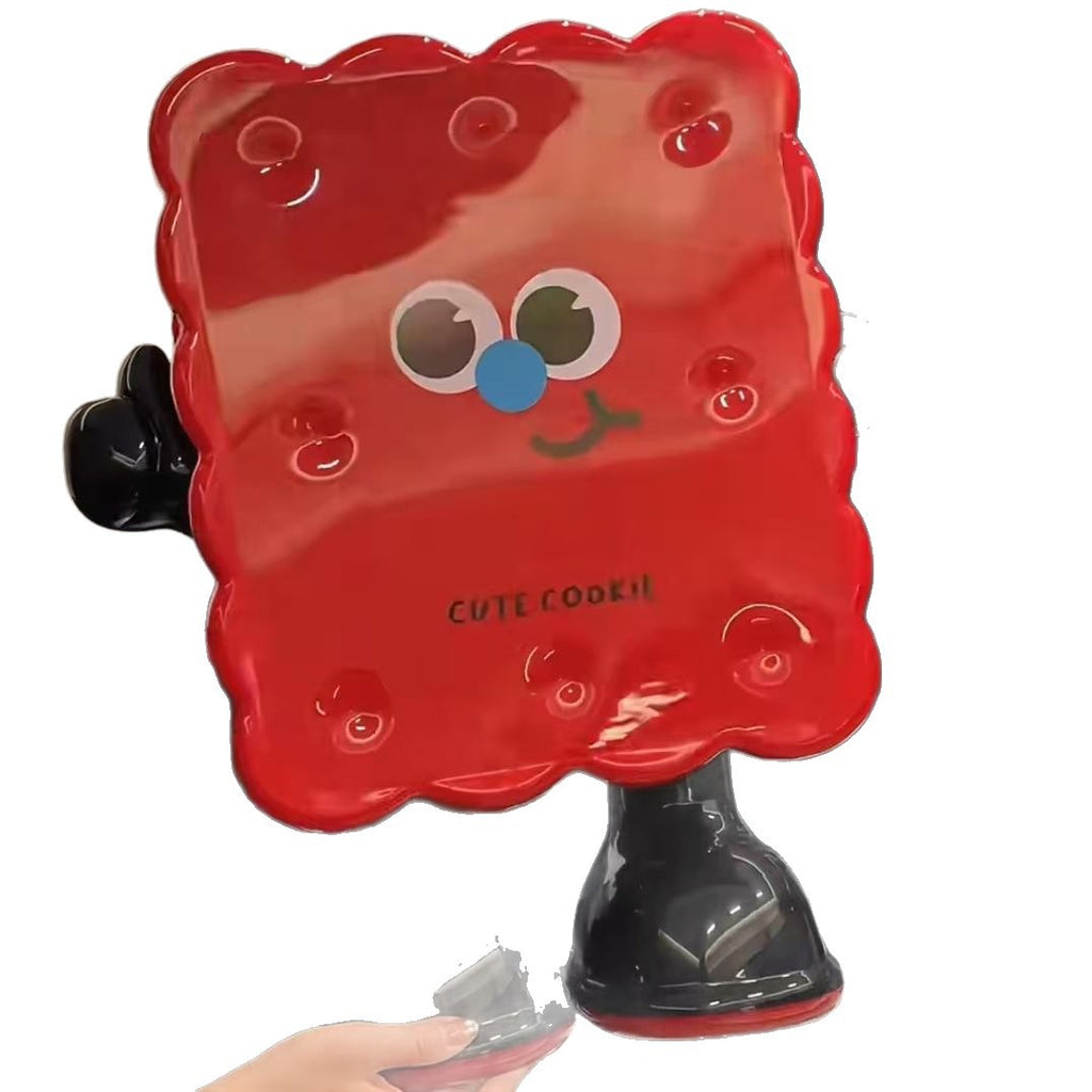 Vesta Cute Cookie Character Trash Can - Rolling Press-Top Waste Bin for Kitchen, Living Room & Office