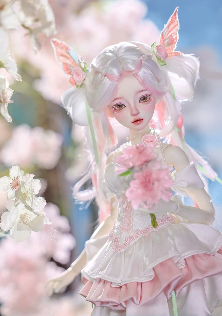 BJD 1/4 Doll Fufu Princess | Handmade Ball-Jointed Doll with Custom Faceup | Articulated Collectible Toy Gift