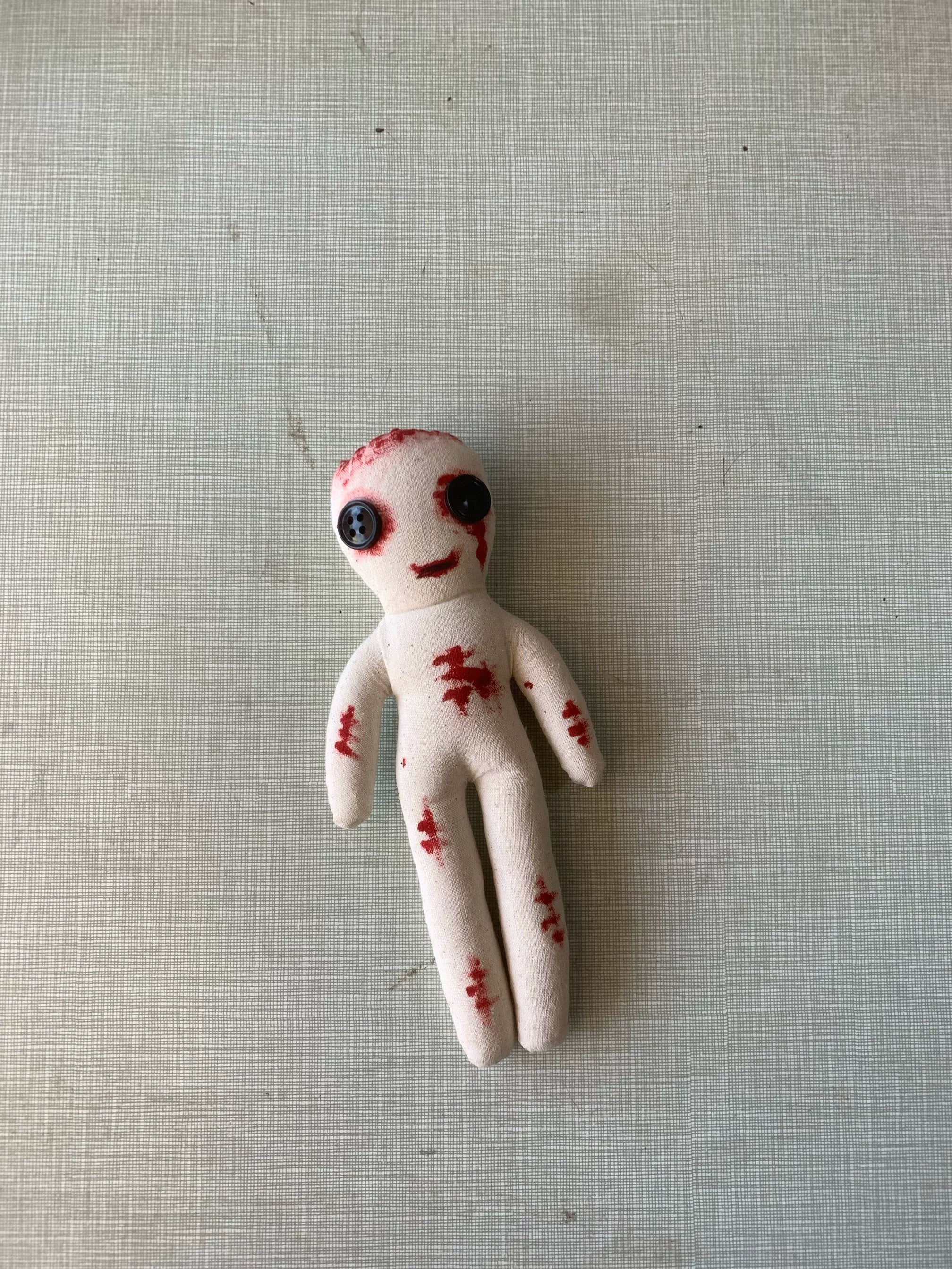 Creepy Voodoo Doll - Handmade Horror Plush for Cosplay & Escape Room Props