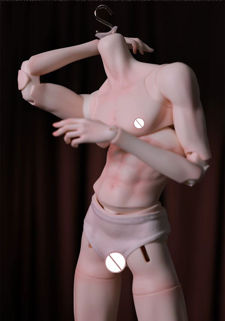 1/4 Scale Xue Er II Male BJD Body | Articulated Resin Muscle Teen Doll (With Hands)