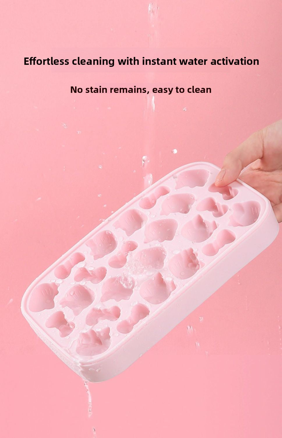 Vesta Hello Kitty Silicone Ice Cube Tray Set - Easy Release Mold with Storage Bin & Lid