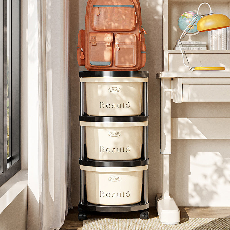 Vesta Rotating Rolling Storage Cart - Mobile Multi-Tier Organizer for Kitchen, Bedroom & Bathroom