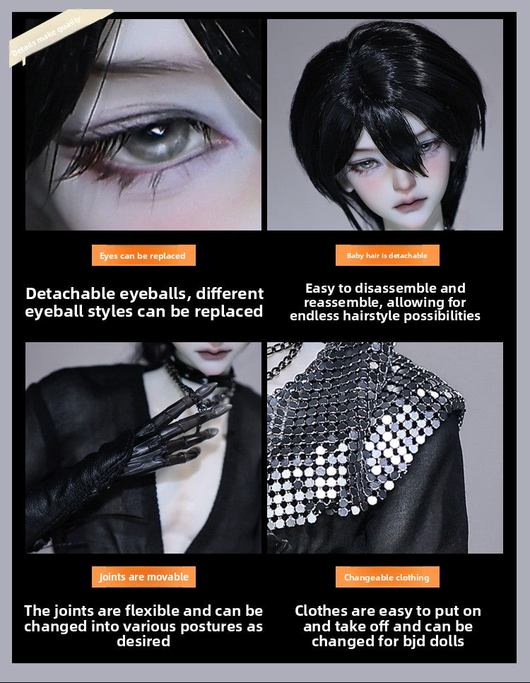 Shugafairy 1/4 BJD Doll Jin Ji | Custom Handcrafted Articulated Resin Muscle Teen Doll, 7-Day Crafting Period