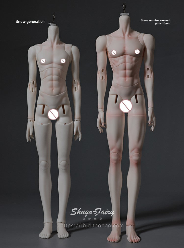 1/4 Scale Xue Er II Male BJD Body | Articulated Resin Muscle Teen Doll (With Hands)