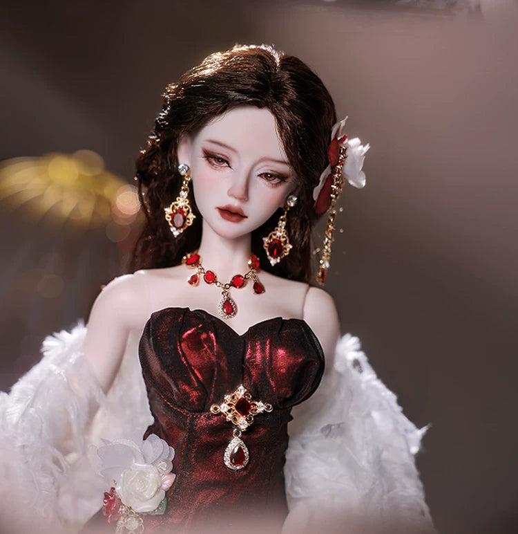 Official 1/4 BJD Doll Delphine - Mermaid Tail Evening Gown & Handmade Ball-Jointed Doll