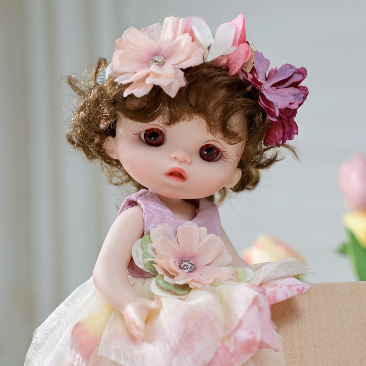 10" Reborn Baby Doll - Soft Vinyl Realistic Newborn Doll with Purple Acrylic Eyes | Hand-Flocked Hair | Gift Boxed