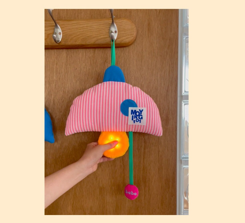 Vesta Mushroom Plush LED Night Light - USB Rechargeable Dimmable Lamp for Nursery & Kids' Room