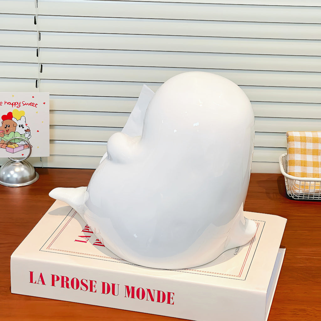 Cute Ceramic Seal Tissue Box Cover - Waterproof Animal Tissue Holder for Home Kitchen Bathroom Living Room | Vesta