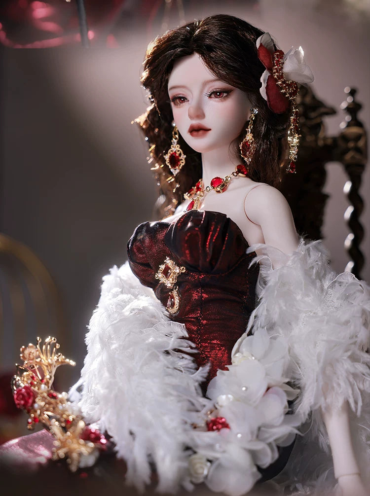 Official 1/4 BJD Doll Delphine - Mermaid Tail Evening Gown & Handmade Ball-Jointed Doll