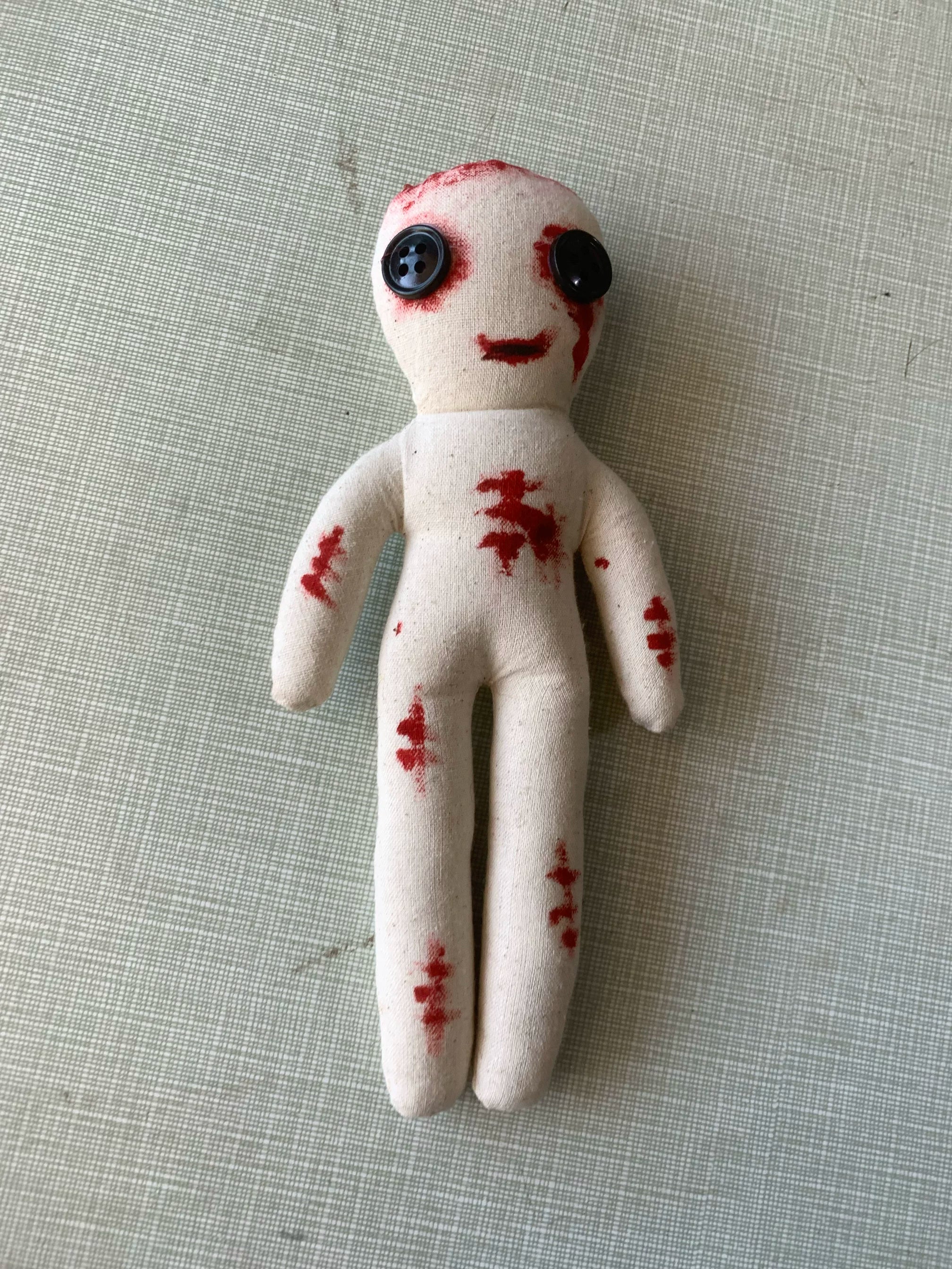 Creepy Voodoo Doll - Handmade Horror Plush for Cosplay & Escape Room Props
