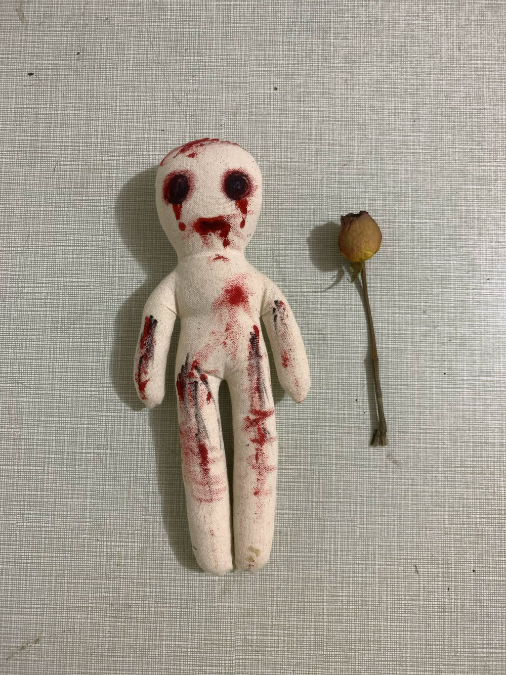 Creepy Voodoo Doll - Handmade Horror Plush for Cosplay & Escape Room Props