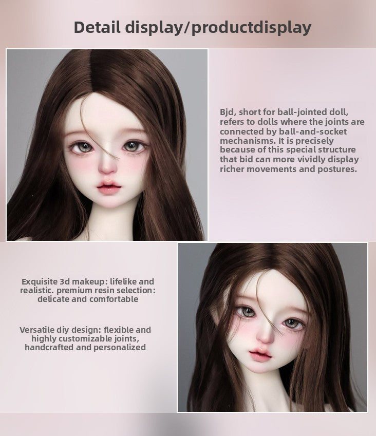 Custom 1/4 BJD Doll | Handmade Ball-Jointed Art Doll with Customizable Faceup & Wig | Collectible Resin Doll