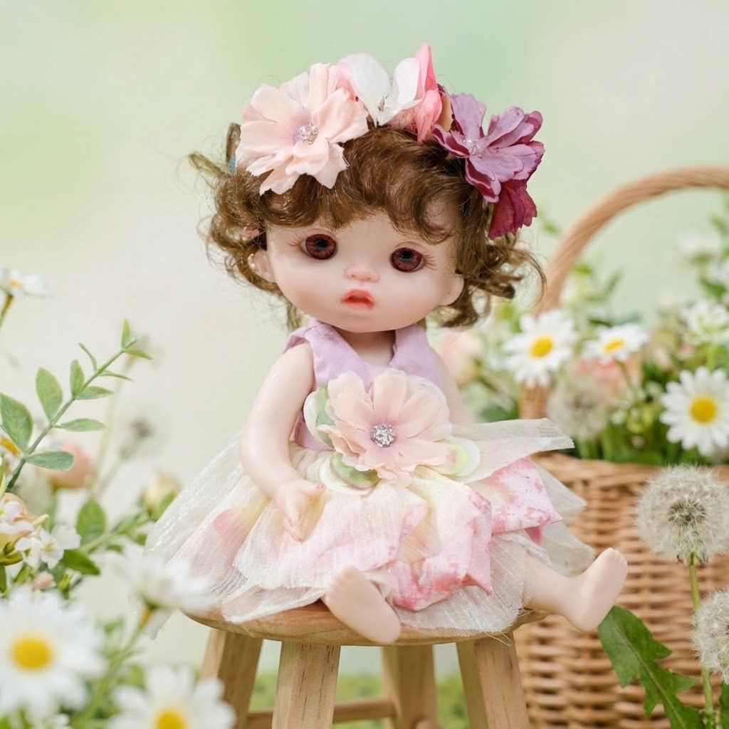 10" Reborn Baby Doll - Soft Vinyl Realistic Newborn Doll with Purple Acrylic Eyes | Hand-Flocked Hair | Gift Boxed