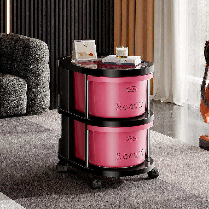 Vesta Rotating Rolling Storage Cart - Mobile Multi-Tier Organizer for Kitchen, Bedroom & Bathroom