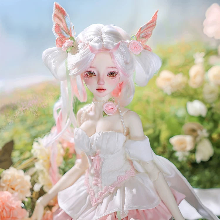 BJD 1/4 Doll Fufu Princess | Handmade Ball-Jointed Doll with Custom Faceup | Articulated Collectible Toy Gift