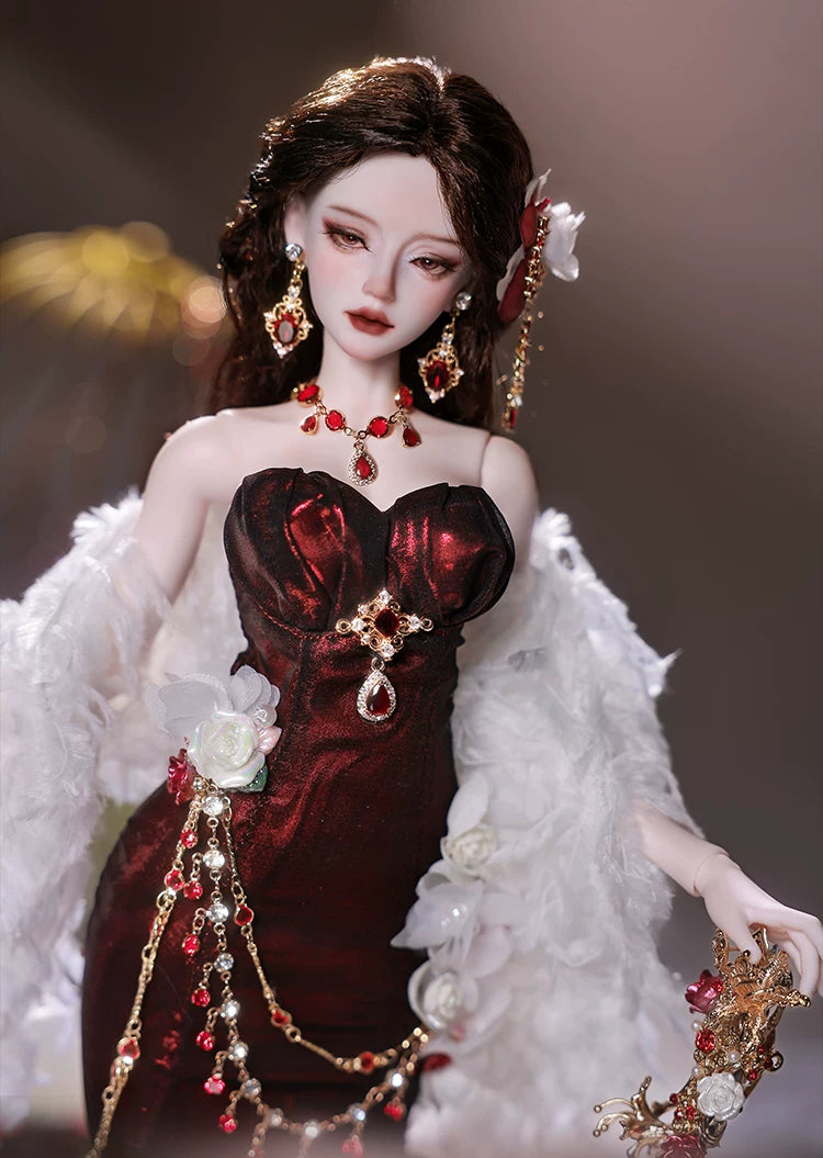 Official 1/4 BJD Doll Delphine - Mermaid Tail Evening Gown & Handmade Ball-Jointed Doll