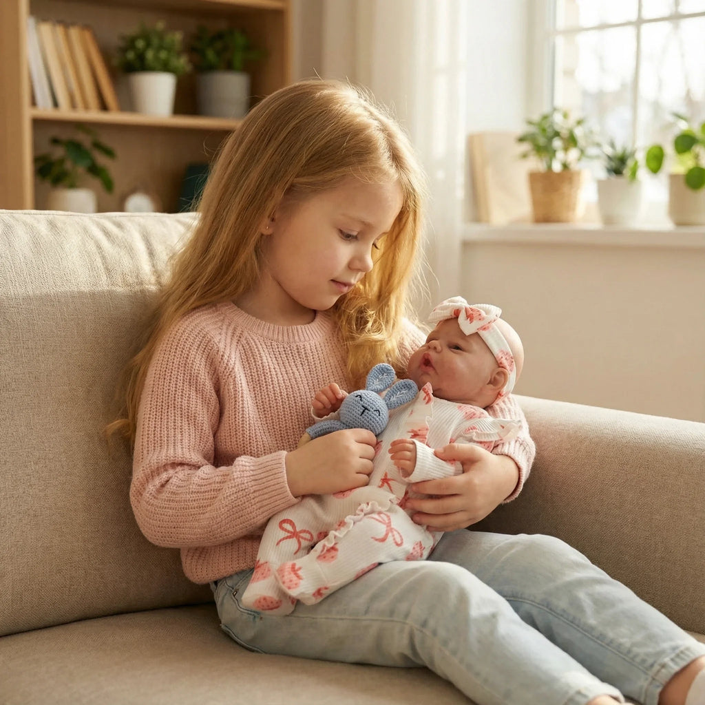 22" Gounchi Reborn Toddler Doll | 3D Skin Hand-Painted Collectible Art Doll for Kids