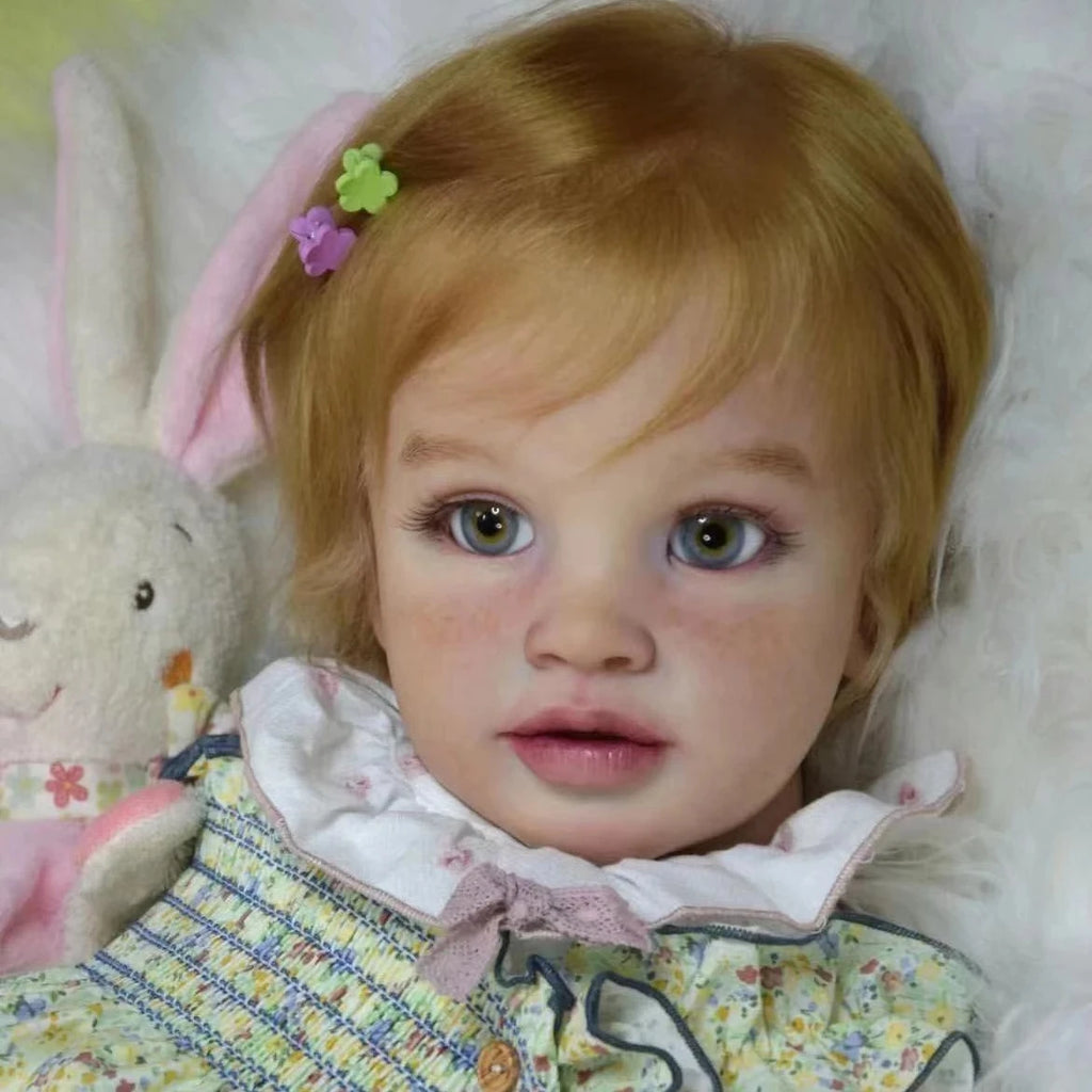 26Inch Lifelike Baby Toddler Reborn Pippa Princess Girl Realistic Doll Unfinished Doll Parts with Cloth body and Eyes