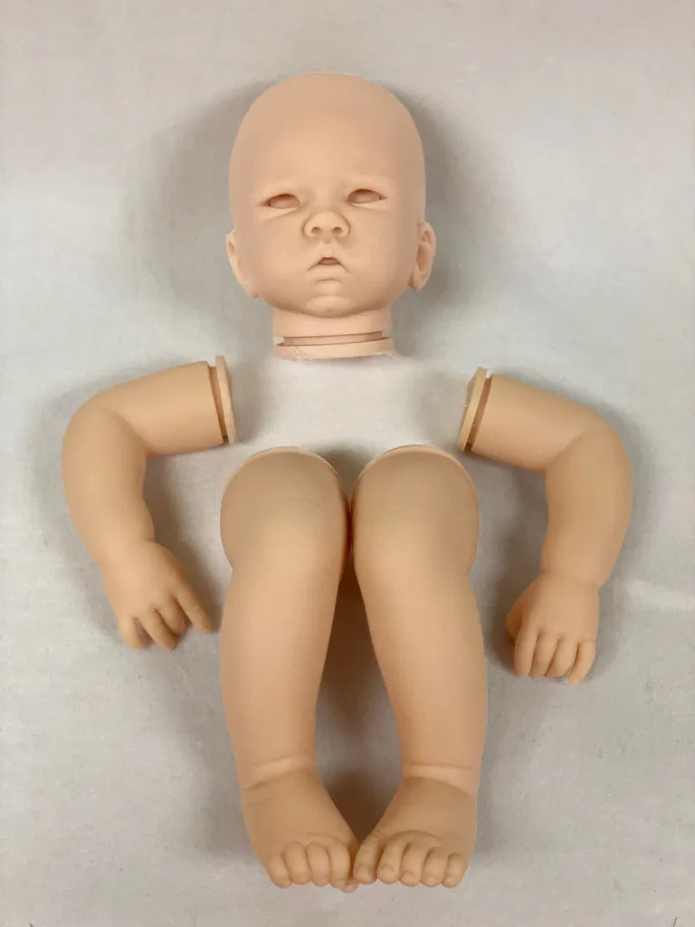 22inch Unpainted Unfinished Reborn Doll Kit Amy Fresh Color Soft Touch DIY Toys with Cloth body and Eyes