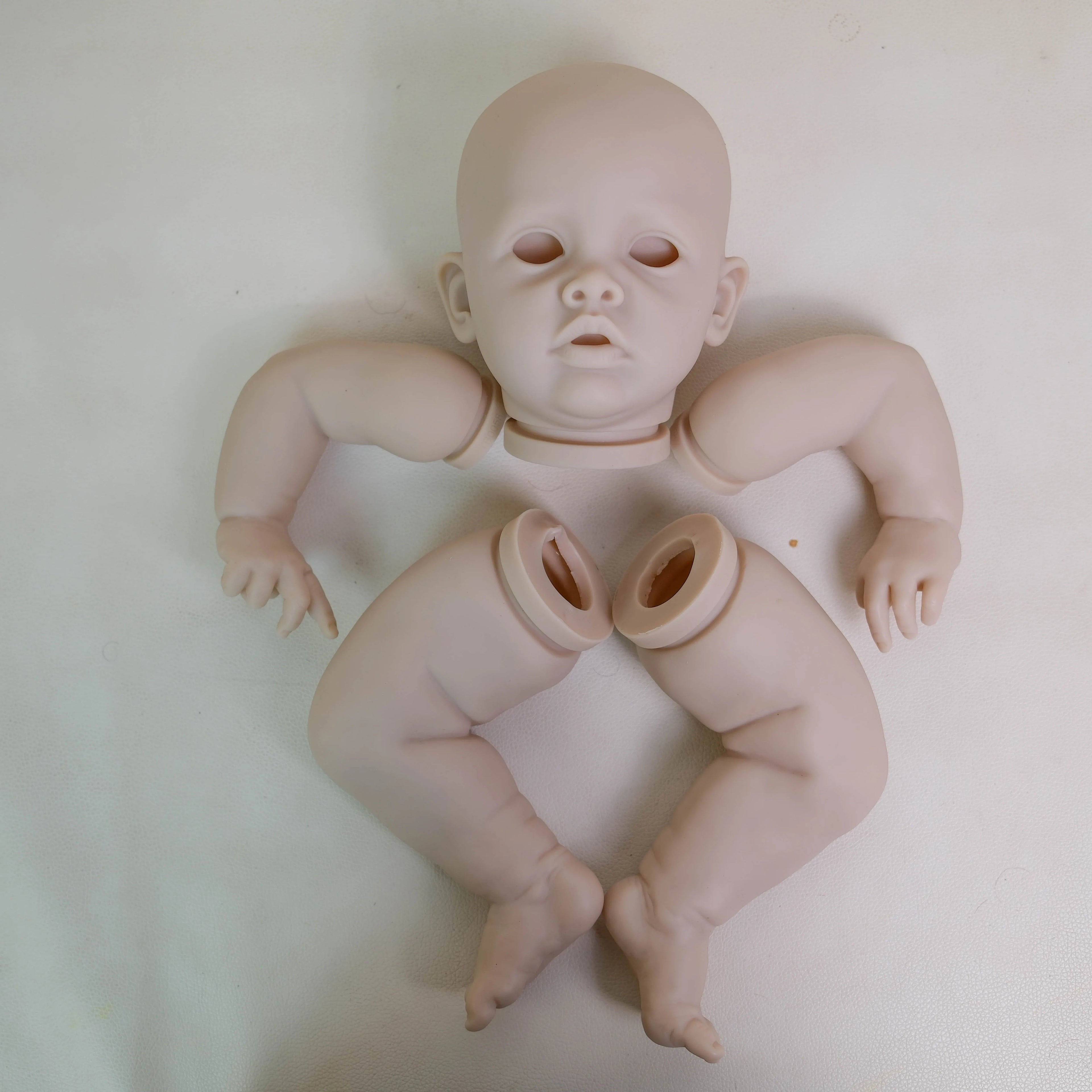 22inch Unfinished Doll  New Limited Edition Reborn Doll Kit Benjamin With Cloth Body and Eyes