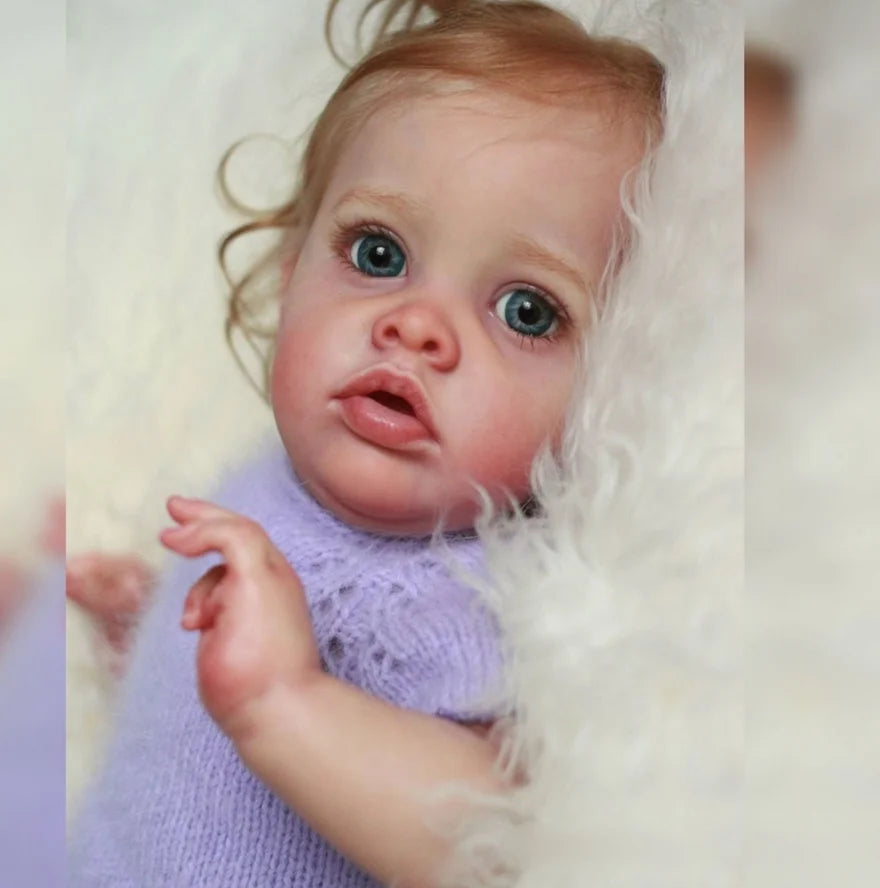 22inch Unfinished Doll  New Limited Edition Reborn Doll Kit Benjamin With Cloth Body and Eyes