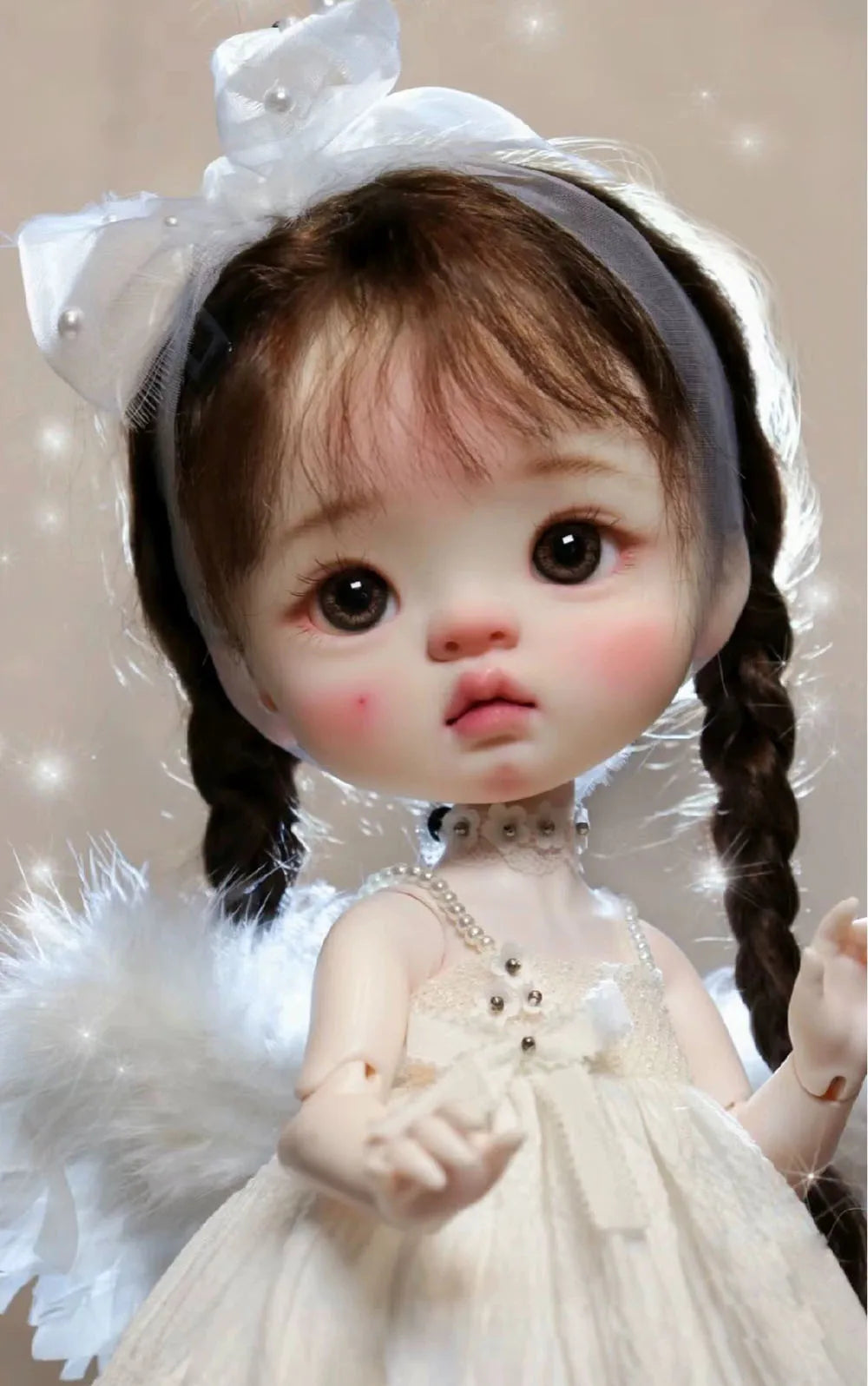 In stock 1/6 qianqian yuanbao BJD Doll Big Head Doll Resin Material No Makeup DIY Doll Accessories Child Doll Toys Girl Gift