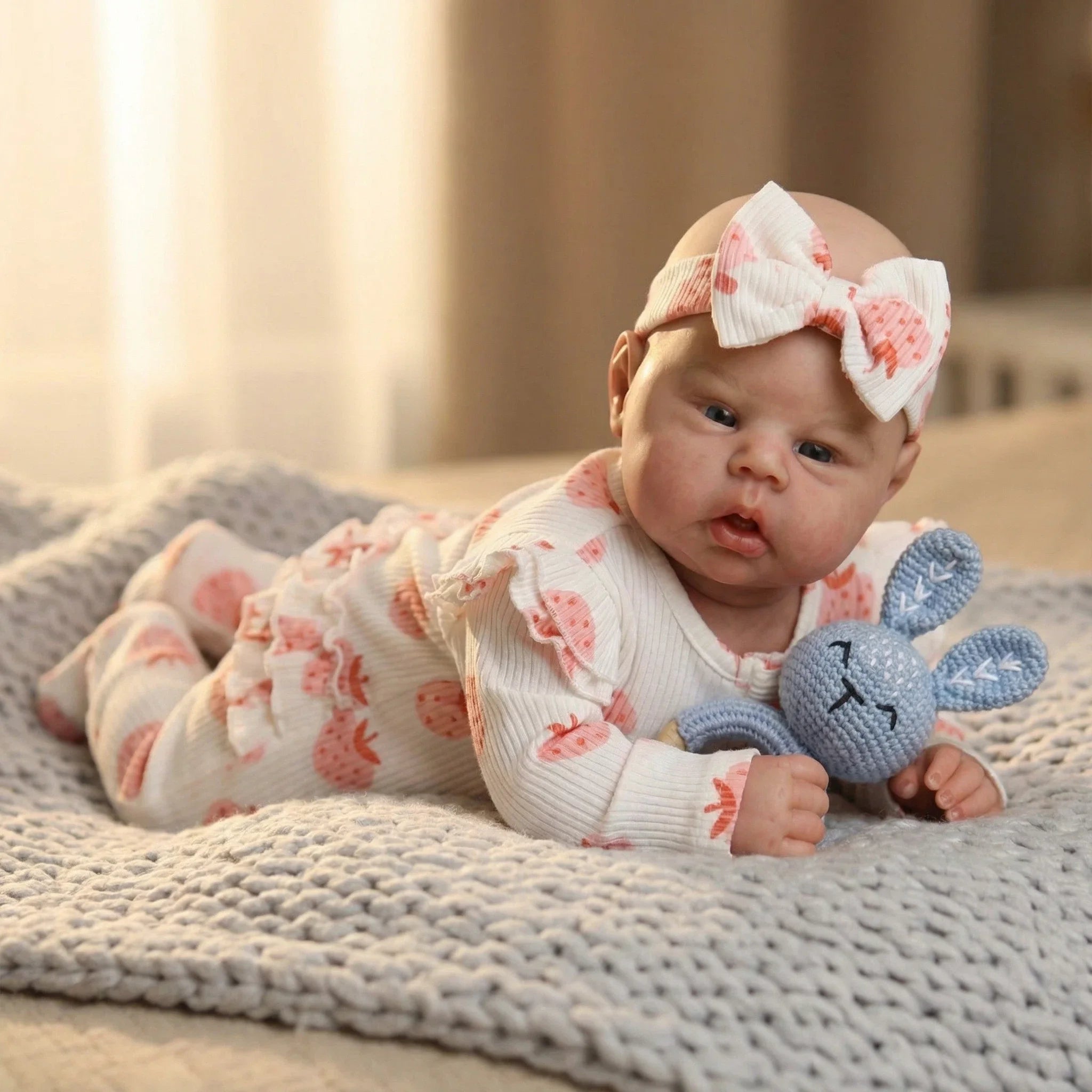 22" Gounchi Reborn Toddler Doll | 3D Skin Hand-Painted Collectible Art Doll for Kids