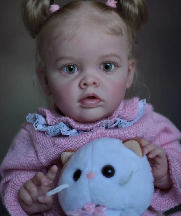 22inch Unfinished Doll  New Limited Edition Reborn Doll Kit Benjamin With Cloth Body and Eyes